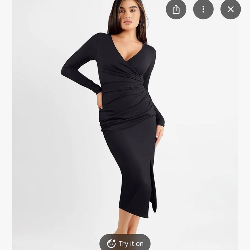 Chic Black Long Sleeve Dress